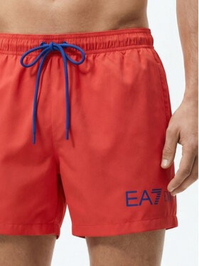 EA7 Emporio Armani Szorty kąpielowe 7M002000 AF13049 M5140 Czerwony Regular Fit