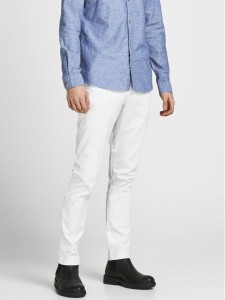 Jack & Jones Chinosy Marco 12150148 Biały Slim Fit