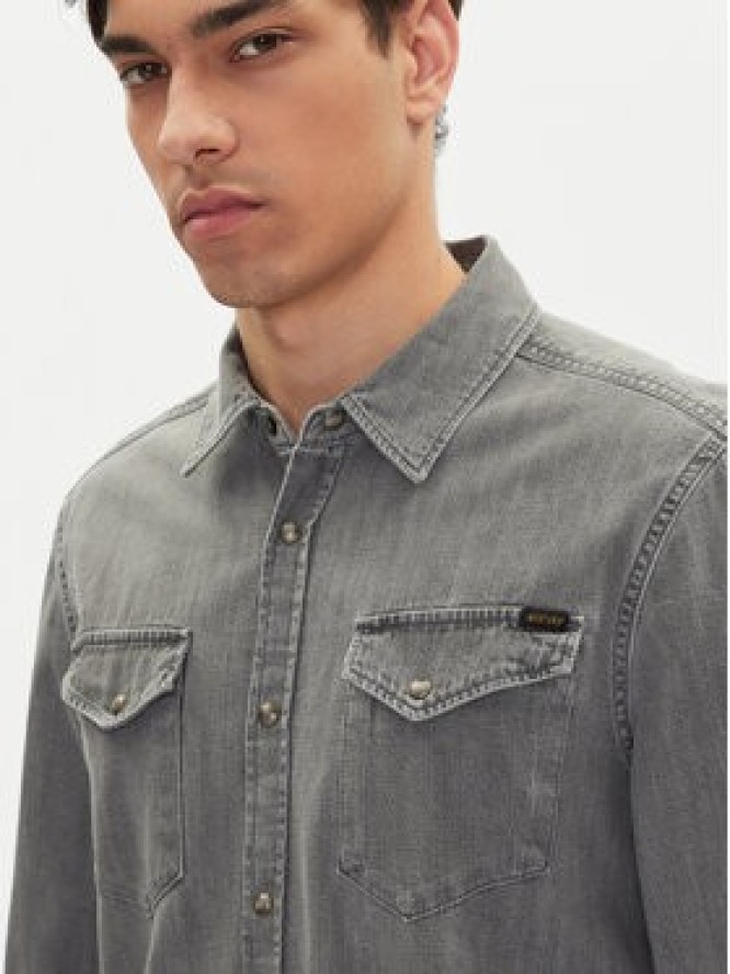 Mustang Koszula jeansowa Duver 1016240 Szary Regular Fit