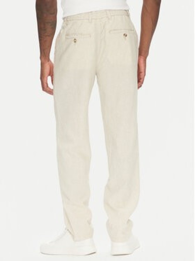 Lindbergh Spodnie materiałowe 30-003030 Beżowy Relaxed Fit