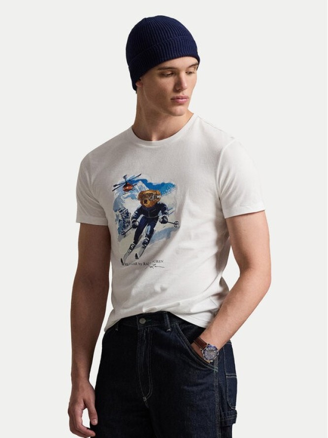 Polo Ralph Lauren T-Shirt 710P07343001 Biały Regular Fit