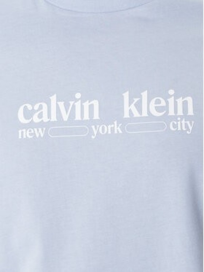 Calvin Klein Jeans T-Shirt NYC Graphic LV14RE831G Fioletowy Regular Fit