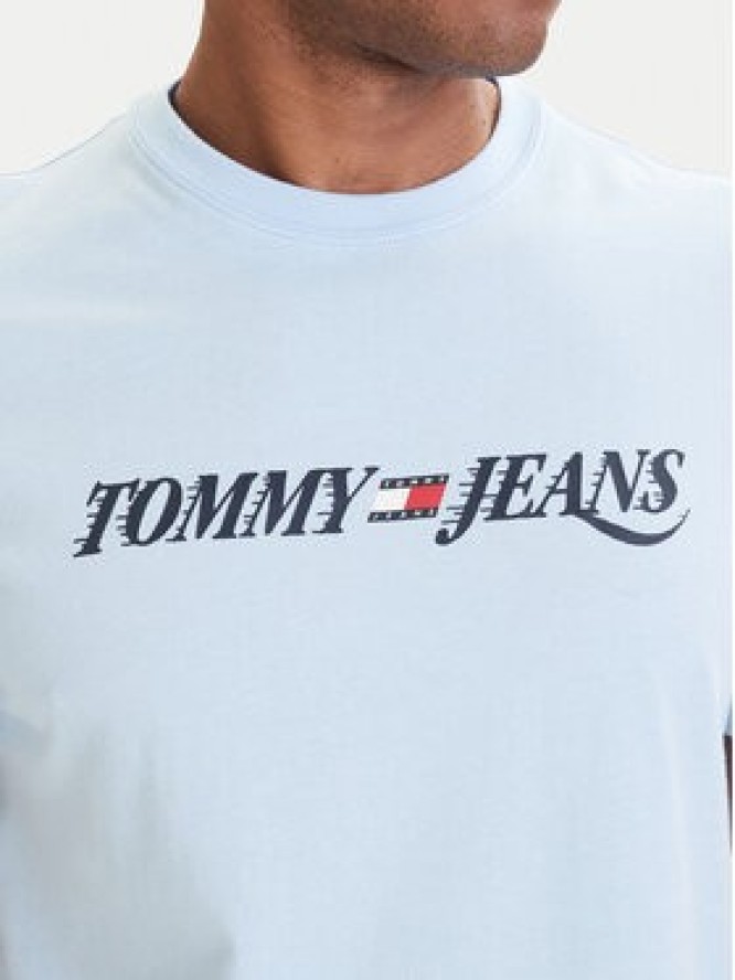 Tommy Jeans T-Shirt DM0DM22548 Błękitny Regular Fit