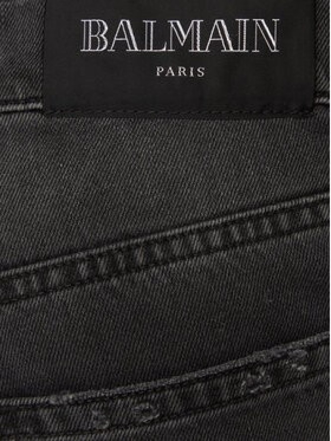 Balmain Jeansy DH1MI043DE68 Szary Regular Fit