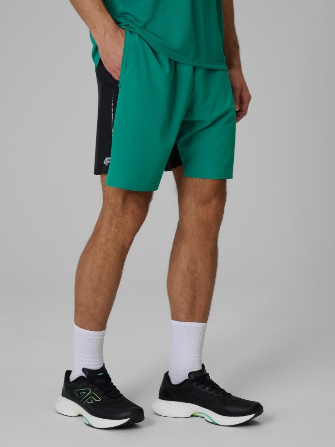4F Spodenki do biegania szybkoschnące męskie - zielone S