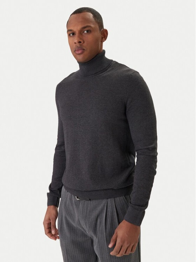 Jack & Jones Golf Emil Knit Roll 12157417 Szary Regular Fit