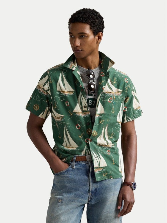 Polo Ralph Lauren Koszula 710971217001 Zielony Classic Fit