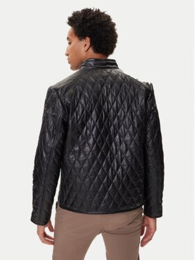 JOOP! Kurtka skórzana 17 Boys 1500150 80000851 Czarny Regular Fit