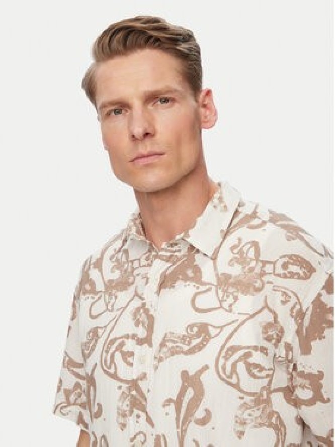 Jack & Jones Koszula Montauk 12293763 Biały Relaxed Fit