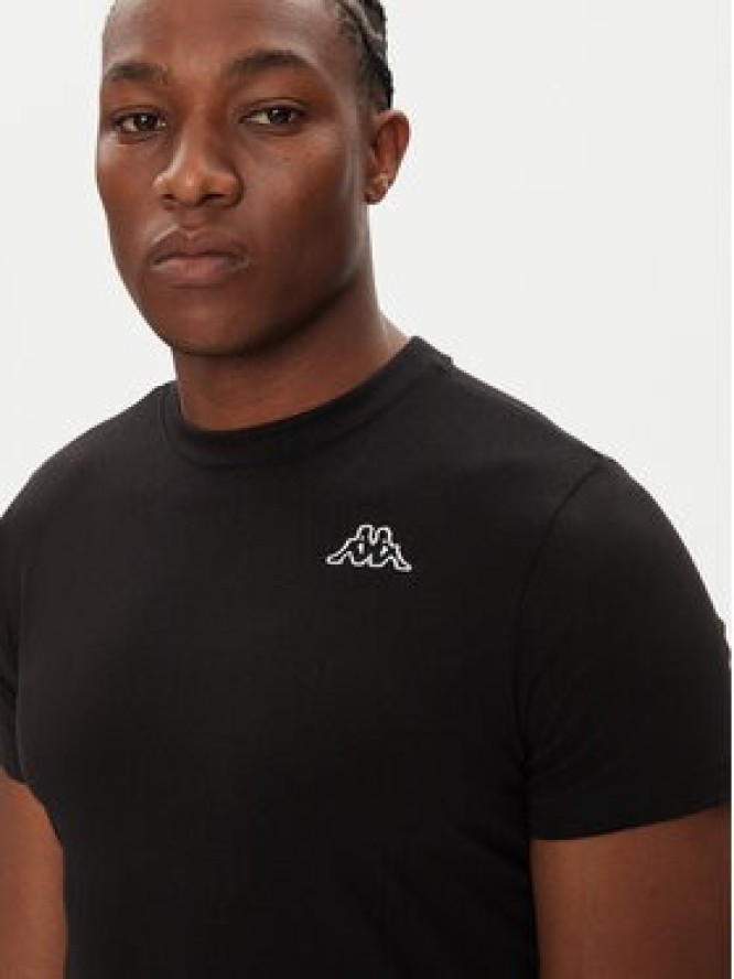 Kappa T-Shirt Logo Korpo Cafers 304J150 Czarny Slim Fit