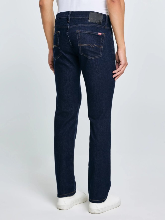 Jeansy męskie dopasowane granatowe Terry 556