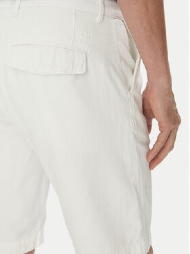 La Martina Szorty materiałowe Vics MAB004 TL147 Biały Regular Fit