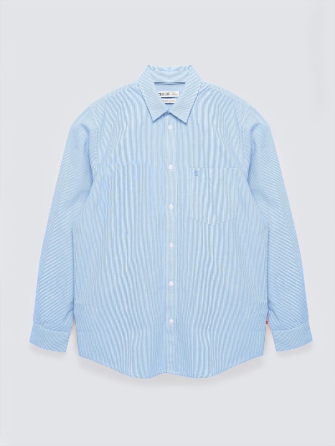 Koszula męska w prążek błękitna Cosiser 401