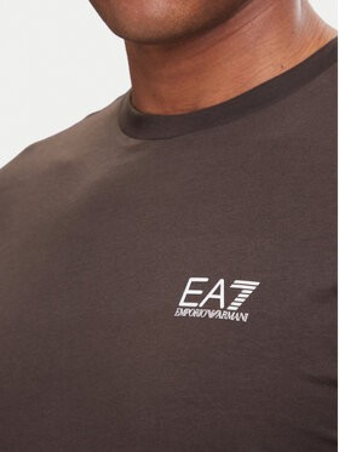 EA7 Emporio Armani T-Shirt 8NPT25 PJVPZ U6027 Brązowy Regular Fit