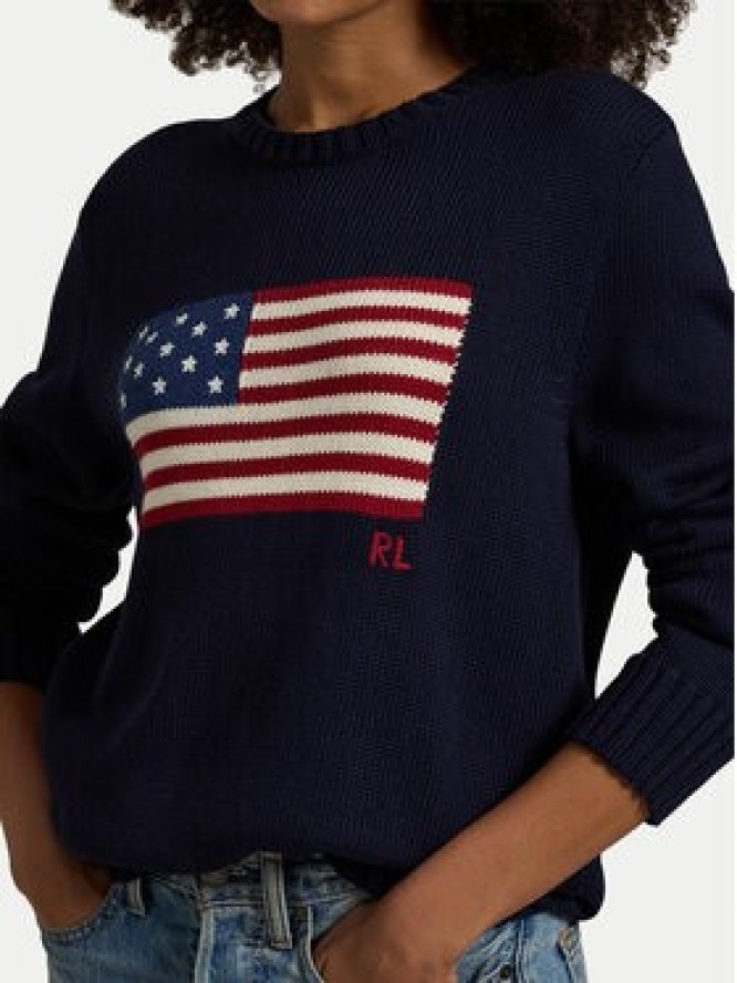 Polo Ralph Lauren Sweter 710718281006 Granatowy Regular Fit