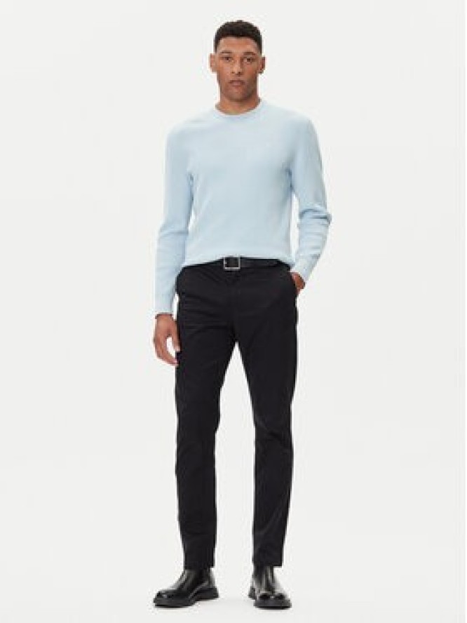 Calvin Klein Sweter LV04LB327G Błękitny Regular Fit