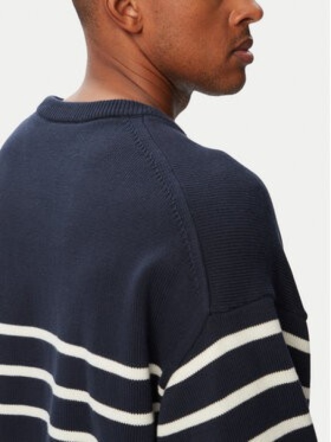 Calvin Klein Jeans Sweter LV04RG305G Granatowy Relaxed Fit
