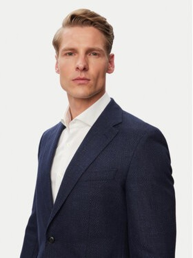 BOSS Marynarka H-Hutson-2PP-263 50567488 Granatowy Slim Fit