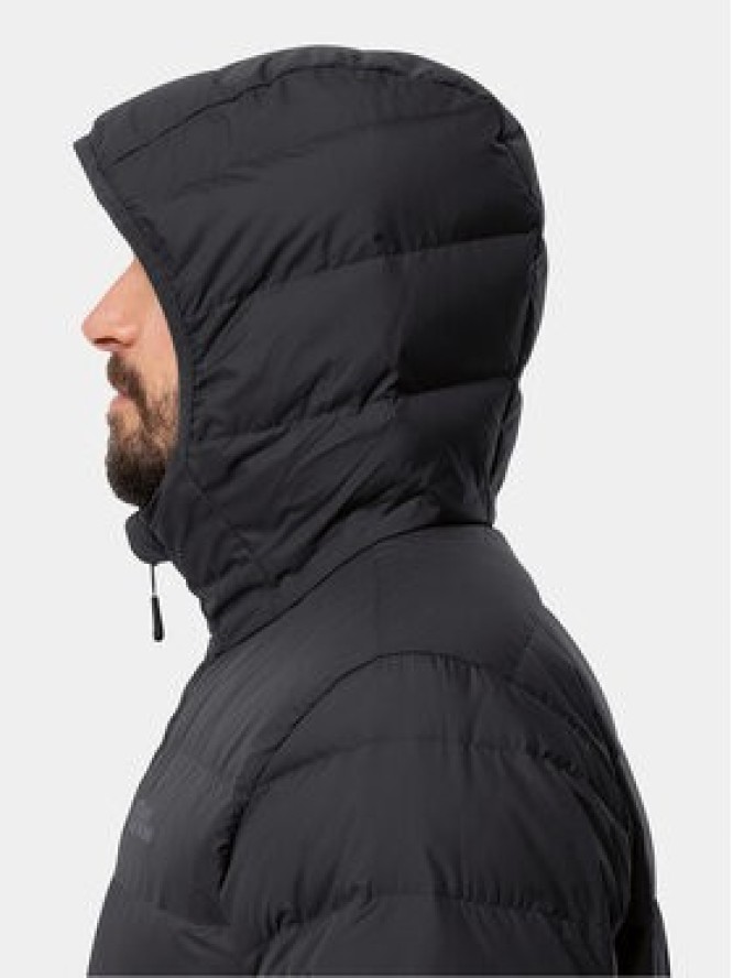 Jack Wolfskin Kurtka puchowa Ather Down Hoody 1207671 Czarny Regular Fit