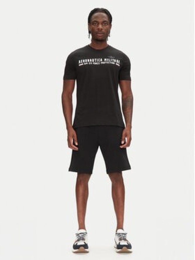 Aeronautica Militare T-Shirt 251TS1942J538 Czarny Regular Fit