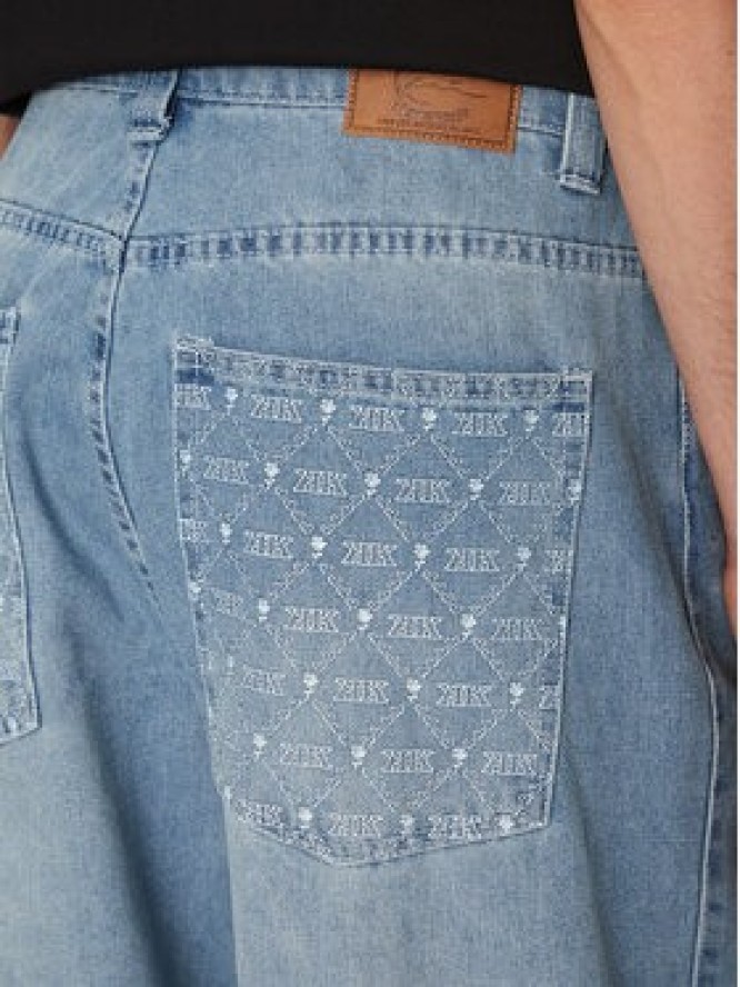 Karl Kani Jeansy Og Aop Back Pocket 60000107 Niebieski Baggy Fit