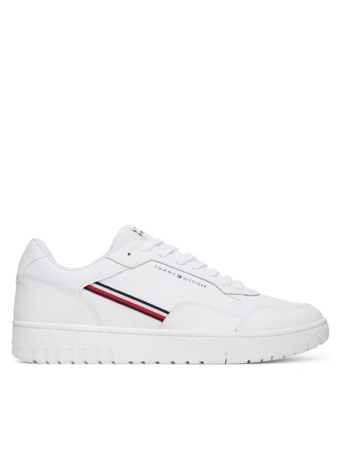Tommy Hilfiger Sneakersy Th Basket Core Stripes FM0FM05631 Biały