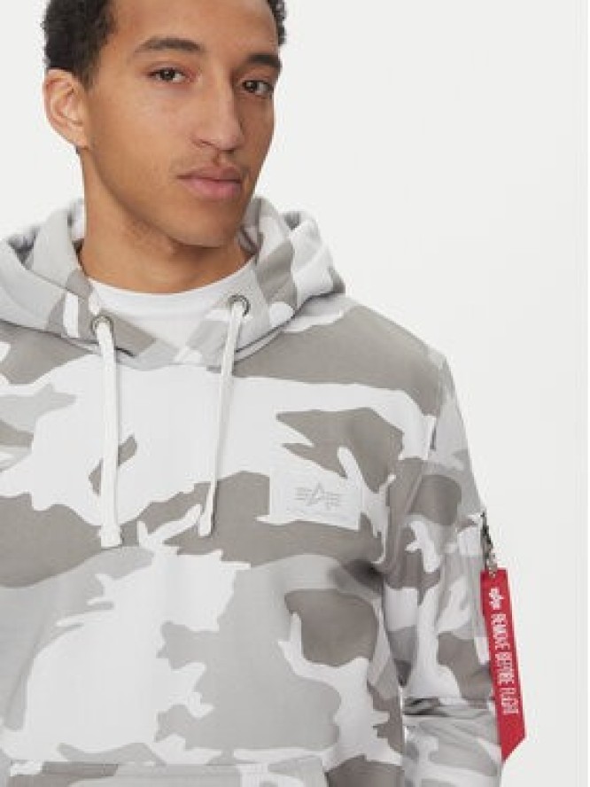 Alpha Industries Bluza Back Print 178318 Szary Regular Fit