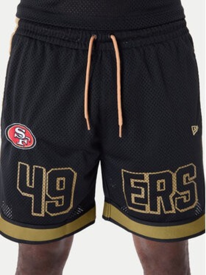 New Era Szorty sportowe NFL Saf49E Graphic 60596398 Czarny Regular Fit