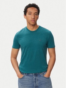 Tommy Jeans T-Shirt Jaspe Htr Tee Ext DM0DM20363 Turkusowy Slim Fit