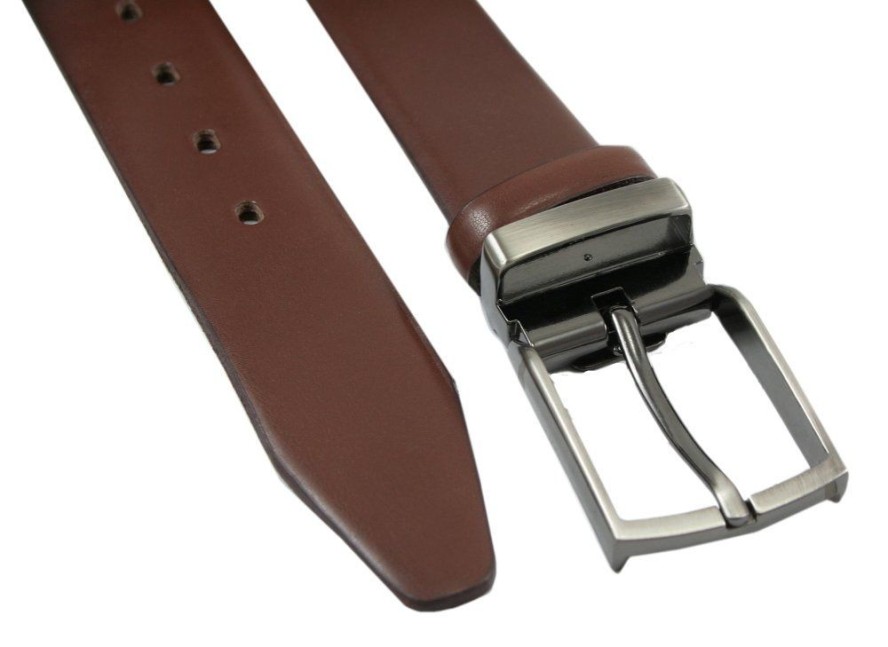 Elegancki Pasek Męski - His Story - Skóra Naturalna - Brązowy