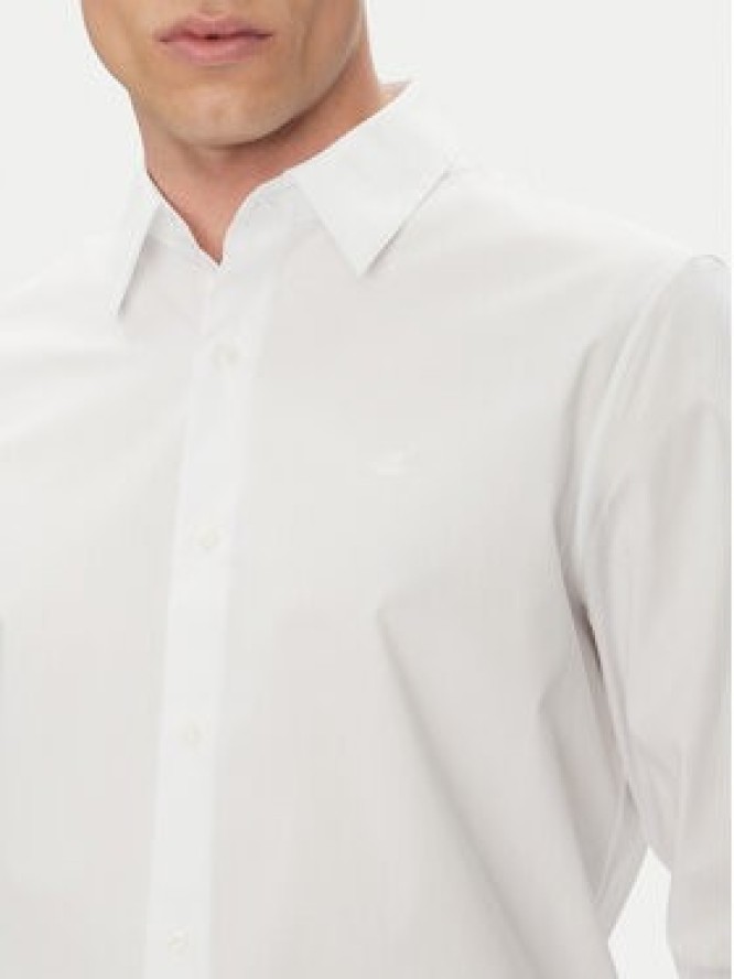 Calvin Klein Koszula LV04LB148G Biały Slim Fit