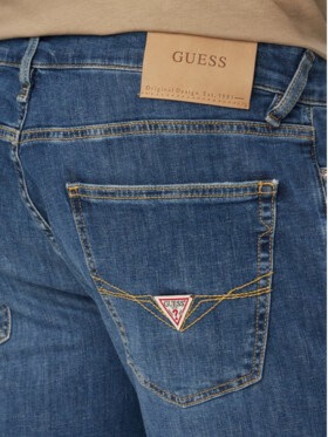 Guess Szorty jeansowe M6GD01 D0756 Niebieski Regular Fit