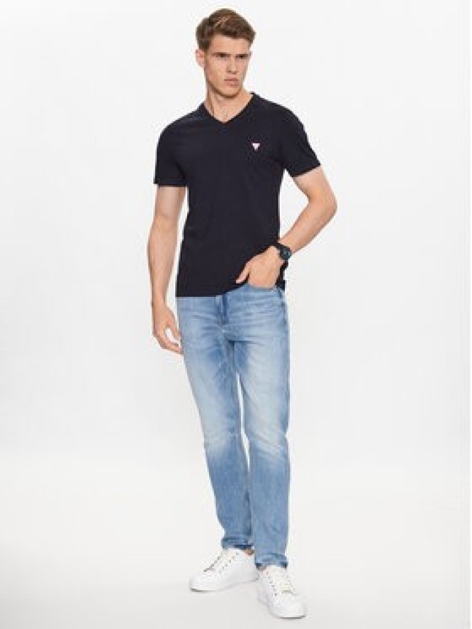 Guess T-Shirt M2YI37 I3Z14 Granatowy Slim Fit