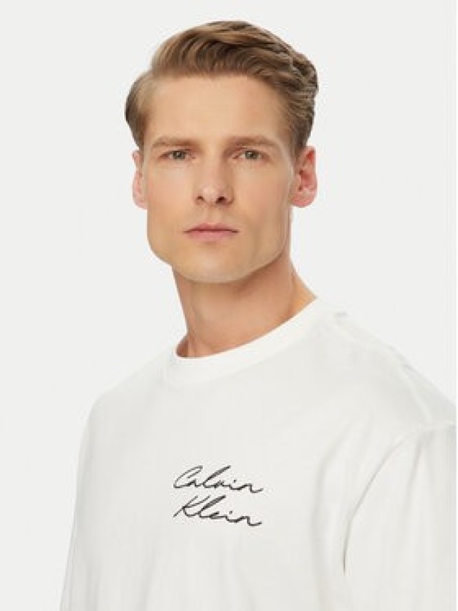 Calvin Klein Jeans T-Shirt LV04RE828G Biały Regular Fit