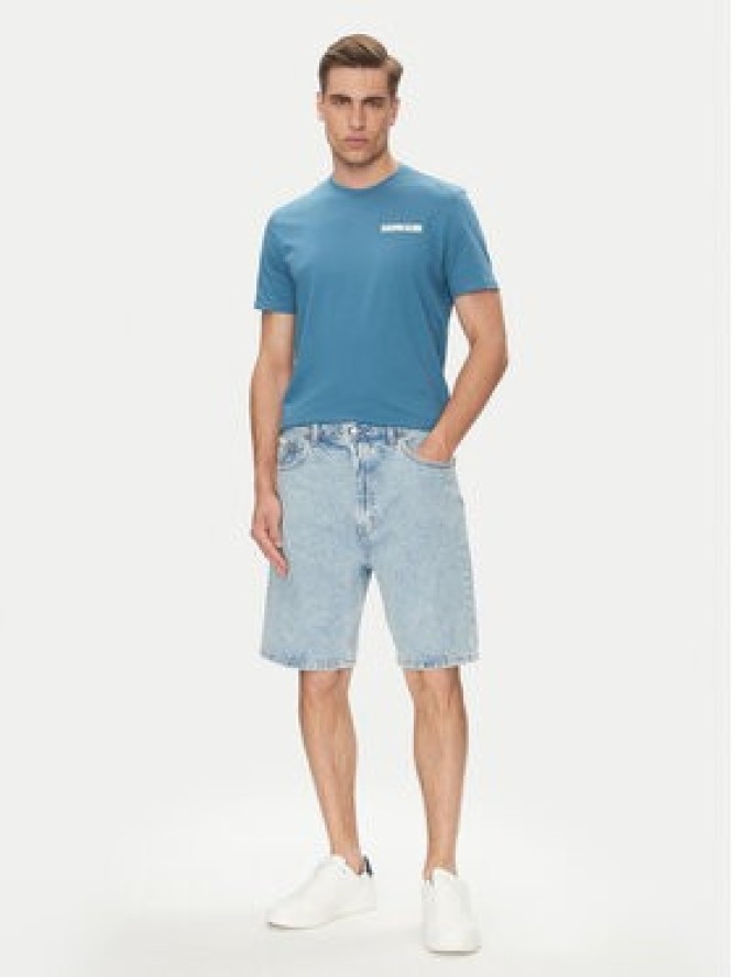 Calvin Klein Jeans Szorty jeansowe 90's LV04RB930G Niebieski Regular Fit