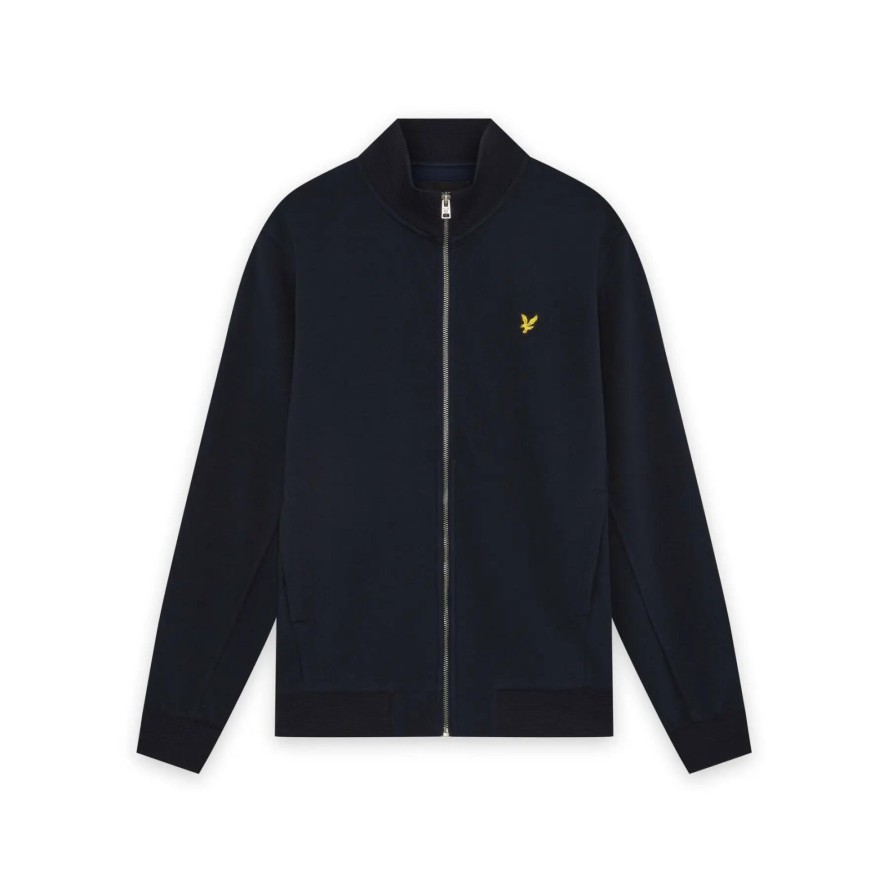 Bluza z kapturem z zamkiem z pikowanej tkaniny Lyle & Scott