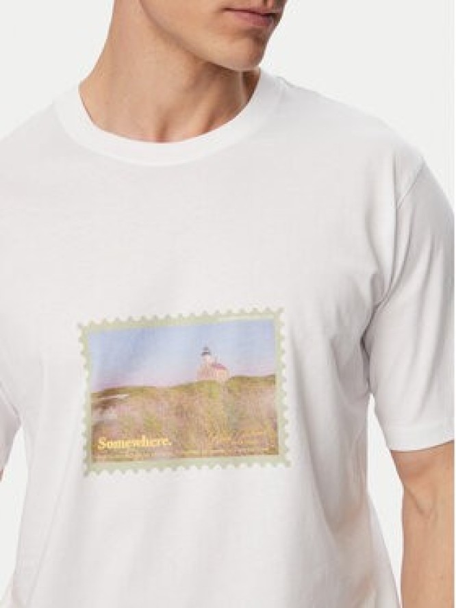 Jack & Jones T-Shirt Montauk Photo 12290890 Biały Regular Fit