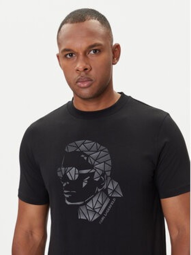 KARL LAGERFELD T-Shirt 755046 554225 Czarny Regular Fit