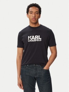 KARL LAGERFELD T-Shirt 755780 563235 Granatowy Regular Fit