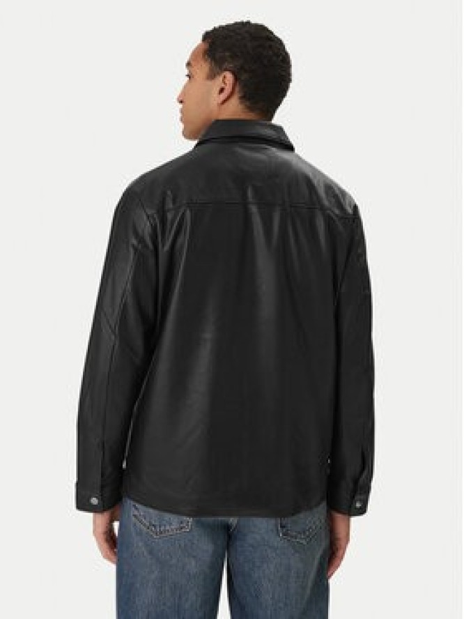 Calvin Klein Jeans Kurtka z imitacji skóry LV04RE404G Czarny Regular Fit