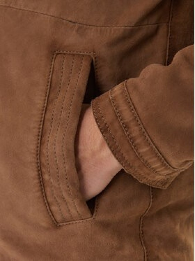 Milestone Kurtka skórzana Elias 611613 60740 Beżowy Regular Fit