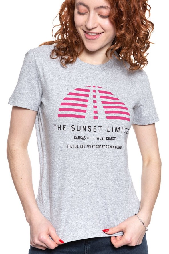 LEE T SHIRT SUNSET TEE GREY MELE L42XEPMP 112109512