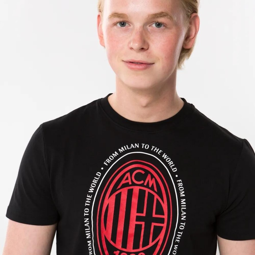 Koszulka z logo AC Milan dla dorosłych