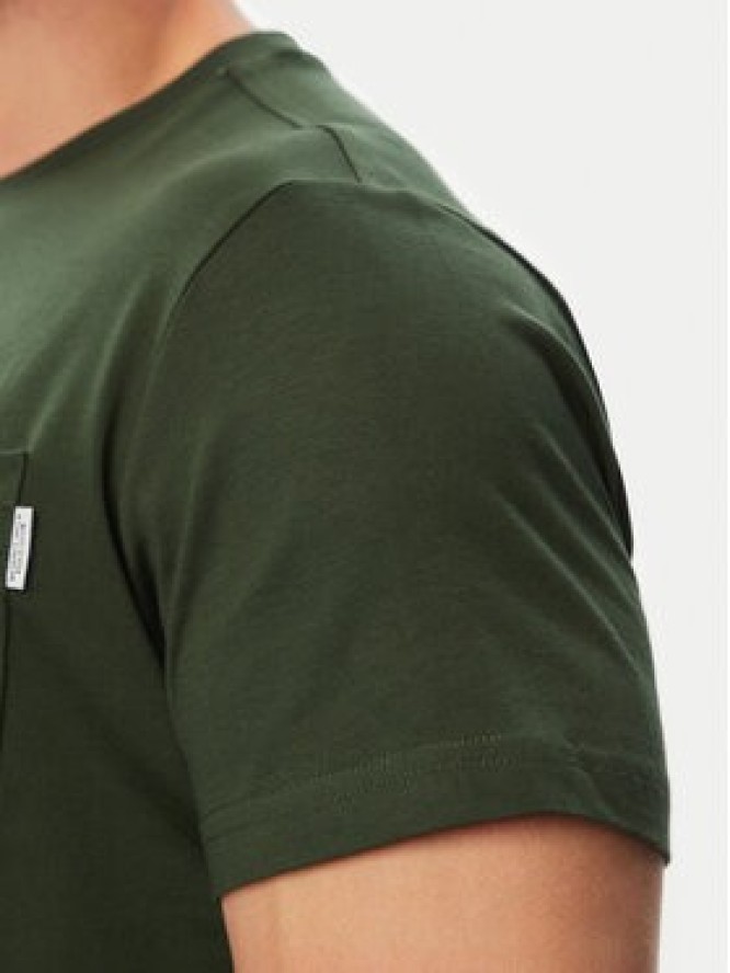 Beverly Hills Polo Club T-Shirt P-SS26M-TS414000BTGR Zielony ciemny Regular Fit