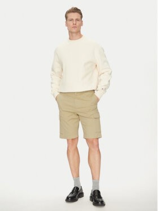 Calvin Klein Szorty materiałowe Modern Twill K10K114067 Beżowy Regular Fit