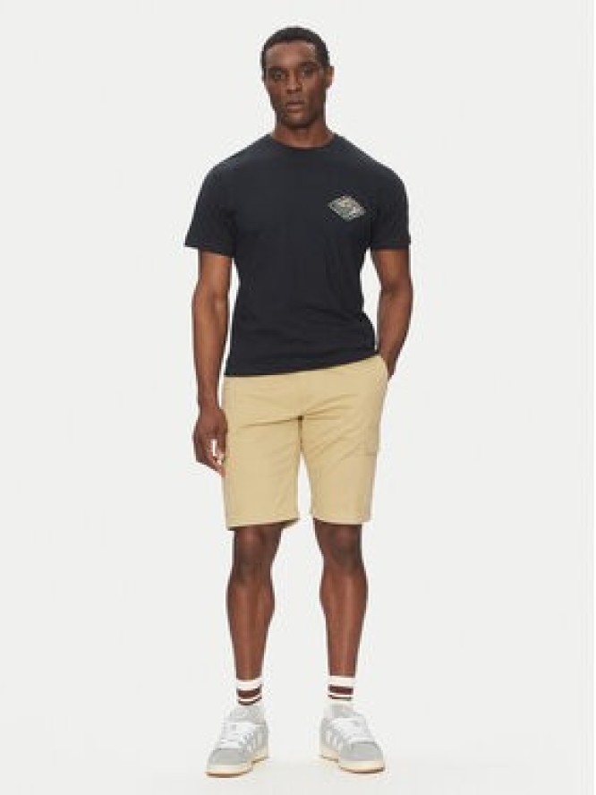 Quiksilver T-Shirt EQYZT08038 Czarny Regular Fit