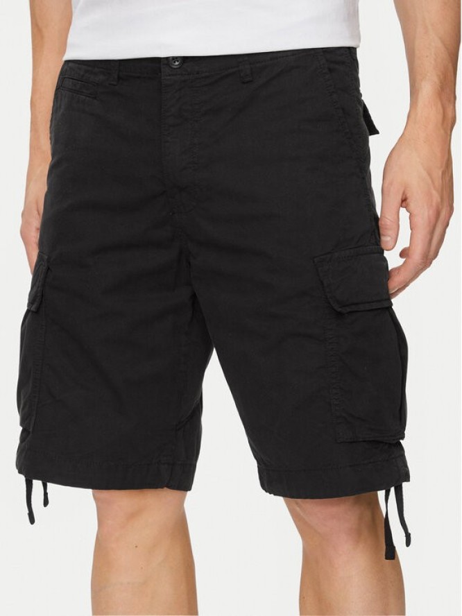 Jack & Jones Szorty materiałowe Cole 12253122 Czarny Loose Fit