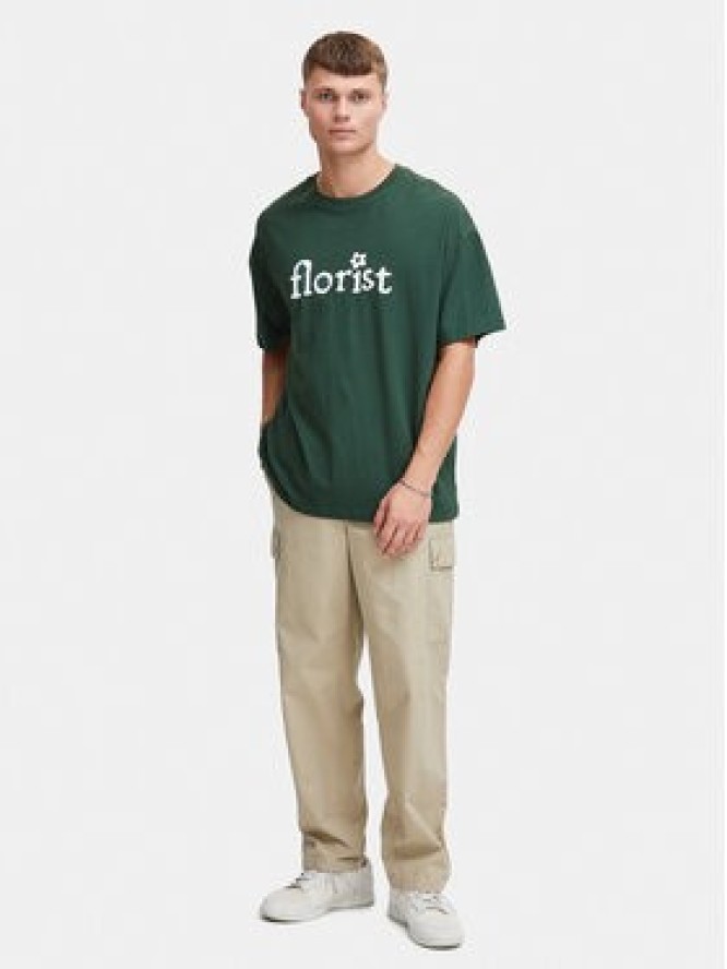 Solid T-Shirt 21108143 Zielony Regular Fit