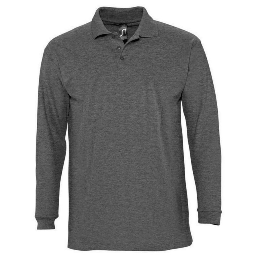 Koszulka Polo Z Długim Rękawem Dla Dorosłych Unisex Winter II Melange