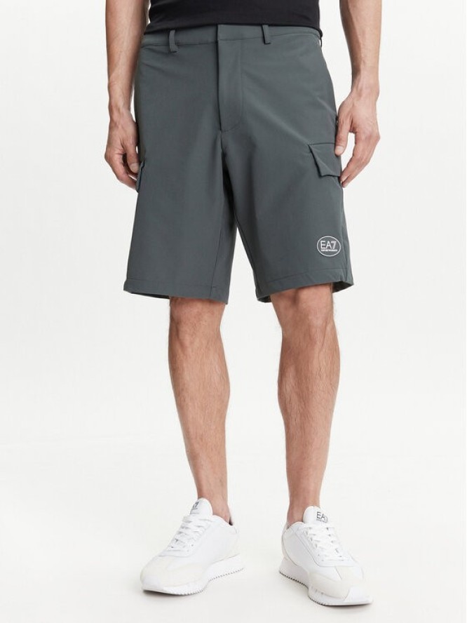 EA7 Emporio Armani Szorty sportowe 7M000196 AF13554 U8109 Szary Regular Fit